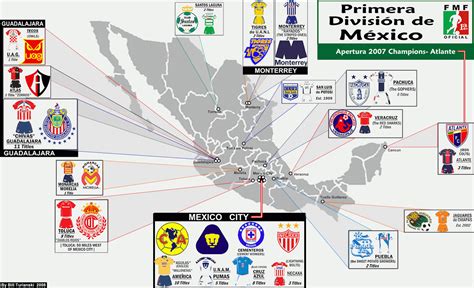 primera division mx mexico national soccer team schedule map