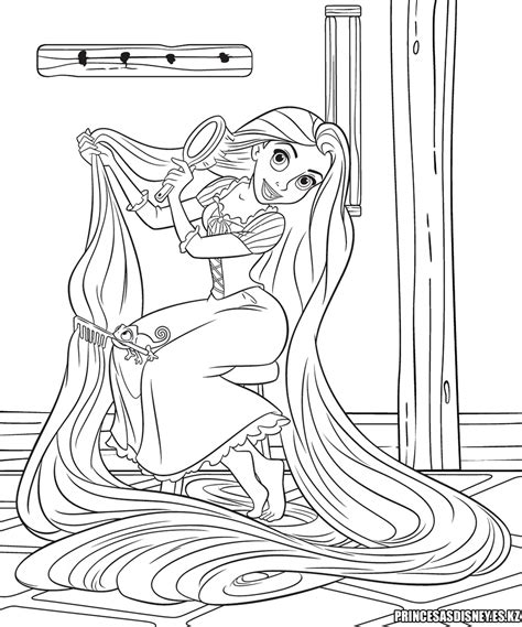 Princesas Disney: Dibujo para colorear de  Rapunzel ...