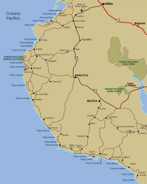 Principales ciudades   GuanacasteCostaRica.com