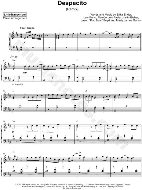 Print and download Despacito  Remix  sheet music by ...