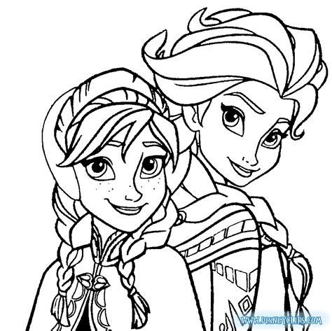 printable anna and elsa coloring pages | Only Coloring Pages