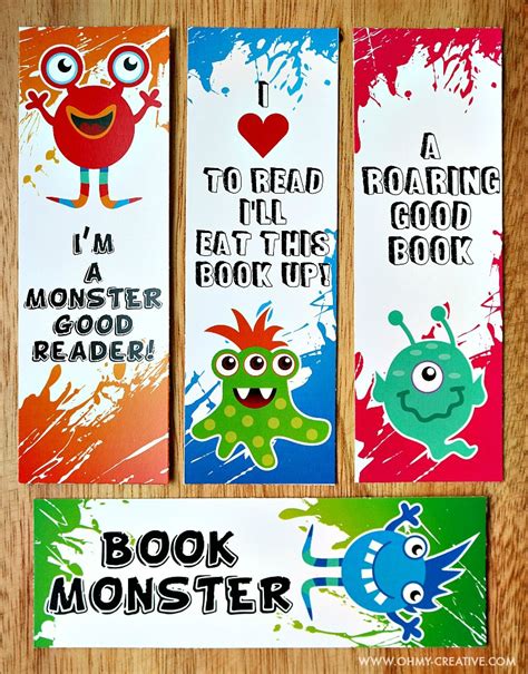 Printable Bookmark Coloring Pages for Kids   Oh My Creative