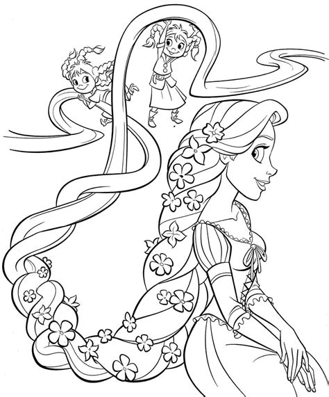 printable free disney princess rapunzel coloring sheets ...