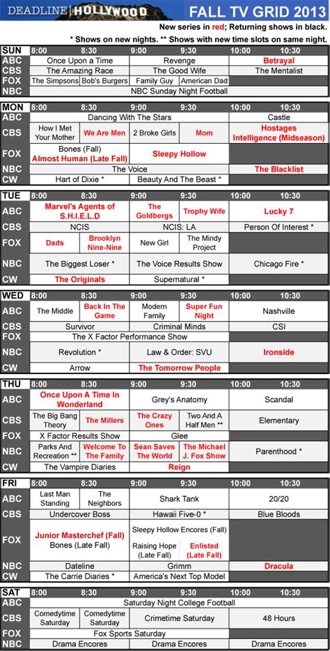 Printable Grid For 2014 Fall Schedule.html | Autos Post