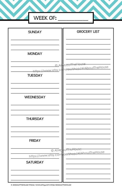 Printable Planner daily planner weekly planner calendar ...