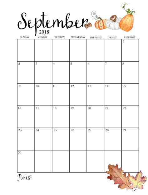 Printable September 2018 Calendar | Latest Calendar