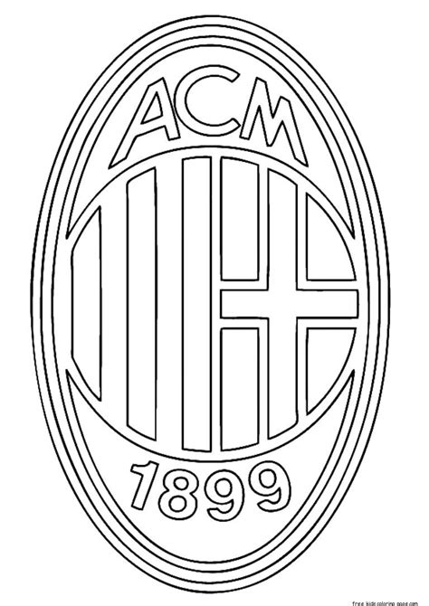 Printable soccer ac milan logo coloring pages for kidsFree ...