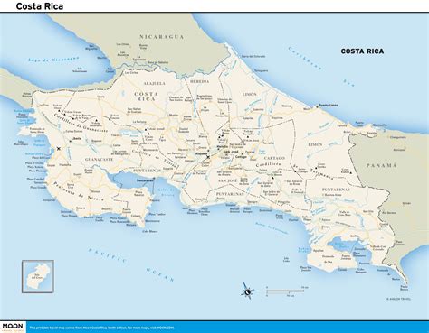 Printable Travel Maps of Costa Rica | Moon Travel Guides