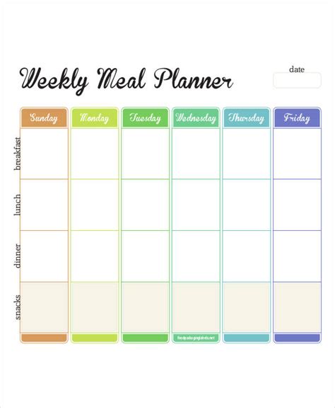 Printable Weekly Planner   9+ Free PDF Documents Download ...