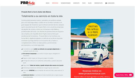 Proauto rent a car | Diseño web y publicidad Ibiza y ...