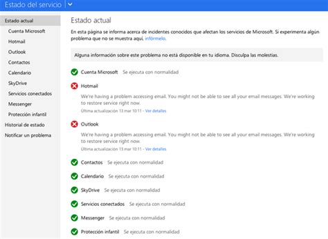 Problemas para acceder a Hotmail y Outlook