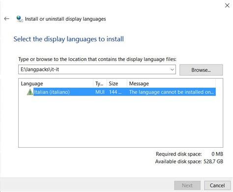 Problems in installing a language pack in Windows 10 ...