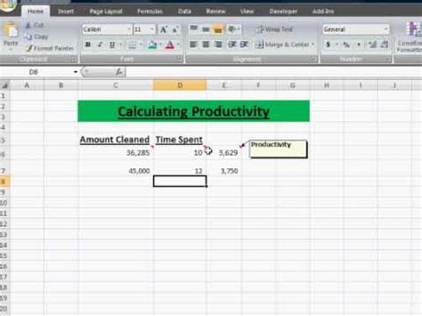 Productivity and Efficiency Calculations   The Difference