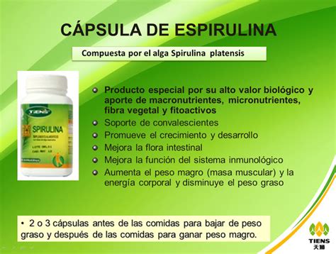 Productos Tiens Colombia: ESPIRULINA EL ALIMENTO PERFECTO