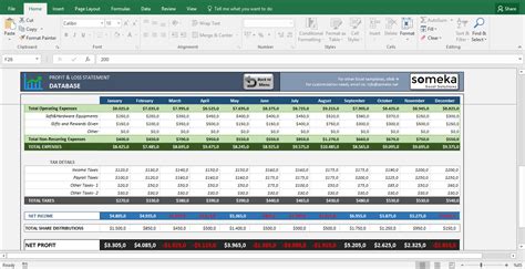 Profit and Loss Statement Template   Free Excel Spreadsheet