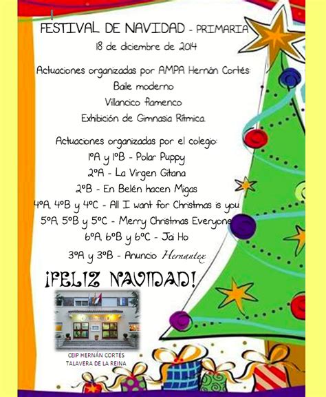 Programas Navidad 2014. | CEIP Hernán Cortés, Talavera de ...