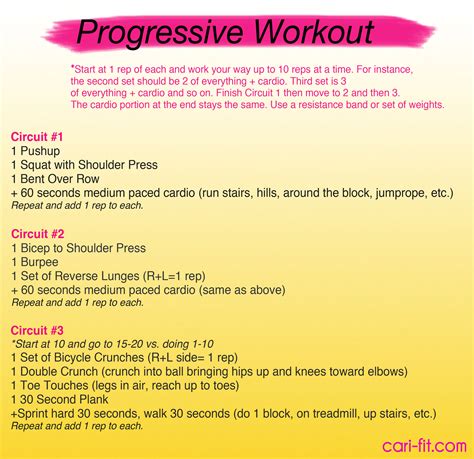 Progressive Workout For Total Body Conditioning | Cari ...