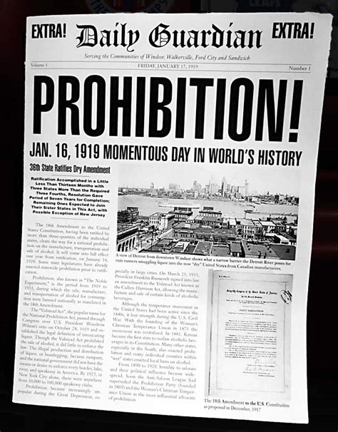 Prohibition Act begins. 1920s newspapers | Entry 5 | Pinterest