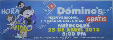 Promoción Día del Niño Domino s: Pizza personal + refresco ...