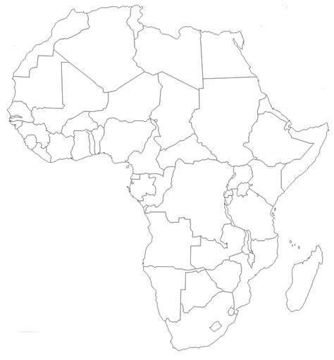 Pronta Atividade   Geografia : África Político   Mapa Mudo