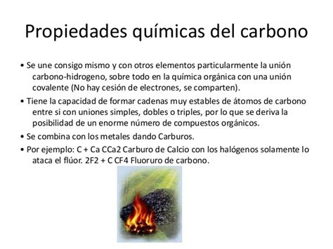 Propiedades físicas y químicas del carbono y el