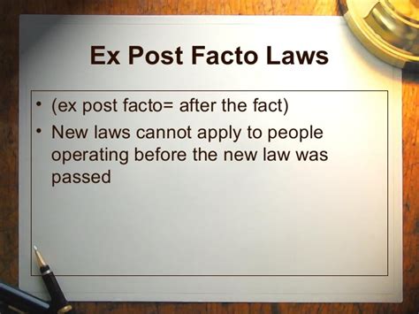 Protection against ex post facto law   Latest law News