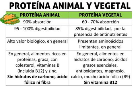 Proteína animal o vegetal