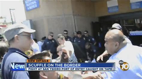 Protesters scuffle with border officers at San Ysidro Port ...