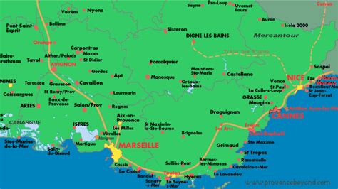 Provence France Rail Map, by Provence Beyond