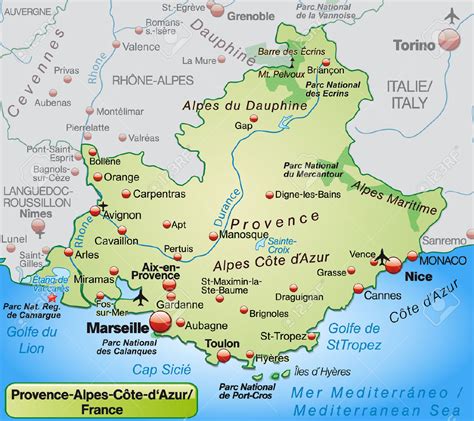 Provence Frankrijk Kaart