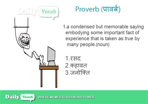 Proverb meaning in Hindi with Picture Dictionary