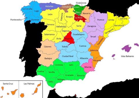 Provincias de España | MAPAS DE LA PENÍNSULA IBERICA ...