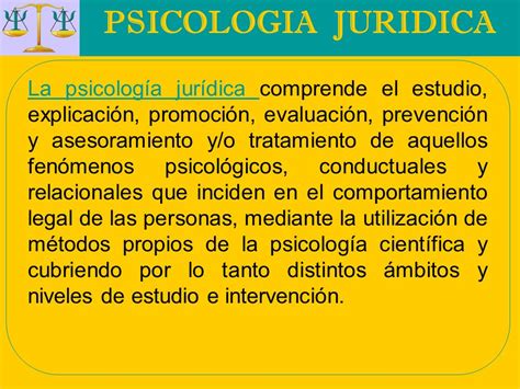 PSICOLOGIA JURIDICA.   ppt video online descargar