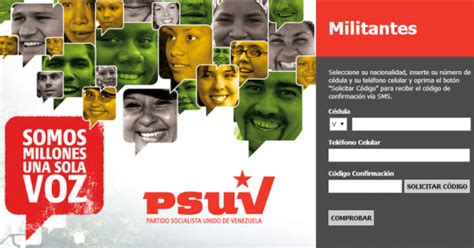 PSUV abre proceso de inscripción para nuevos militantes ...