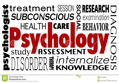 Psychology Word Collage Treatment Therapy Mental Illness ...