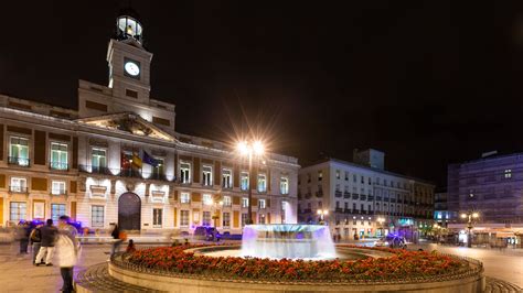 Puerta del Sol por la noche, Madrid