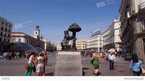 Puerta Del Sol – Sol Square In Madrid Stock video footage ...
