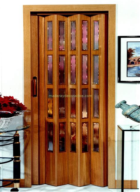 Puertas plegables madera natural