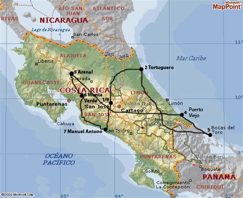 Puerto Viejo Costa Rica Map