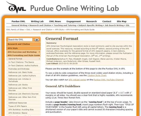 Purdue Owl Apa format Website Citation ...
