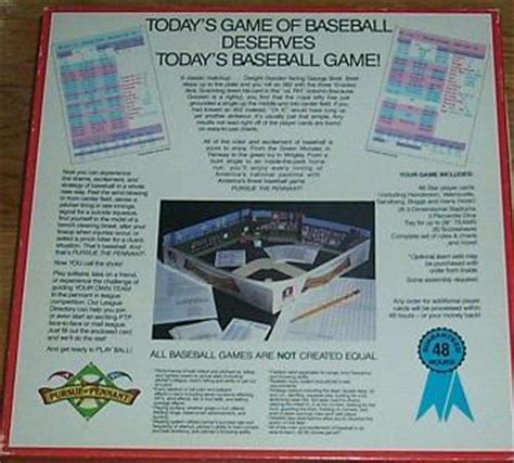 Pursue the Pennant Baseball Board Game