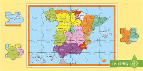 Puzle: Las provincias de España Juego   Mapas, provinicias