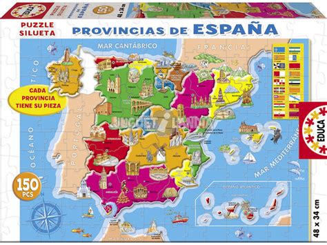 Puzzle 150 Provincias De España   Juguetilandia