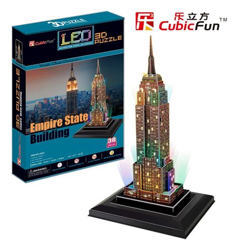 Puzzle 3D avec LED   Empire State Building Cubic Fun L503H ...