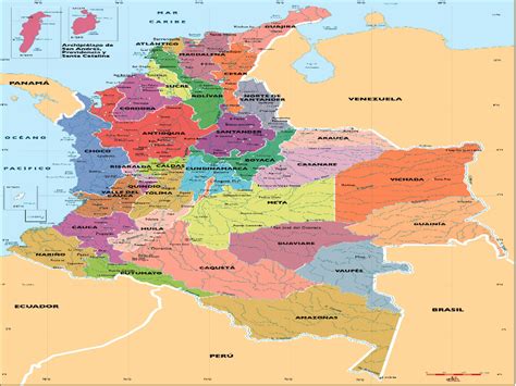 Puzzle de mapa de colombia division politica , rompecabezas de