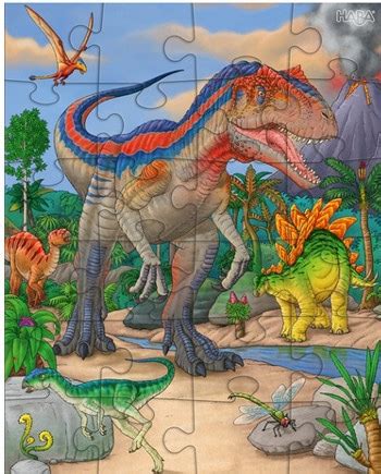 Puzzle dinosaurio haba niños 4 años SlowFunKids