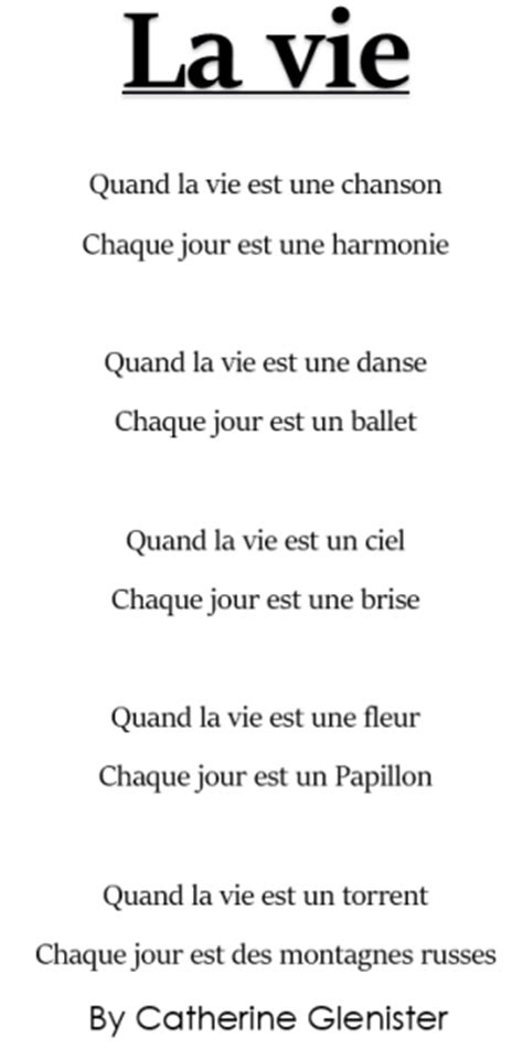 Quand la vie   4th Form French poetry | Blog | Tring Park ...