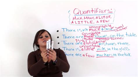 Quantifiers In English:  MUCH, MANY, A LOT OF, A LITTLE, A ...