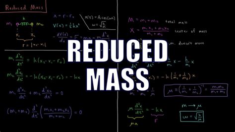 Quantum Chemistry 5.4   Reduced Mass   YouTube