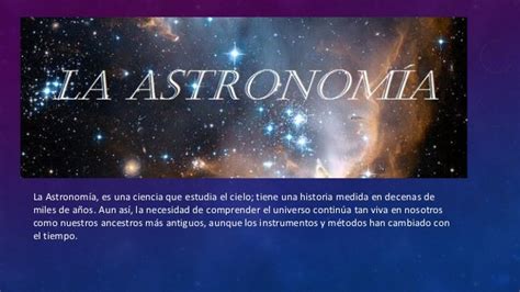 Que es la astronomía?